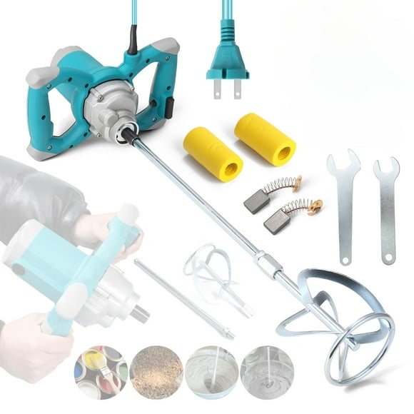 Zootealy 2600W Portable Electric Concrete Mixer with 6-Speed Adjustable Mixing, Dual Ergonomic Handles, and Thickened Mixing Rod. Ideal for Building Materials and Chemicals Mixing.