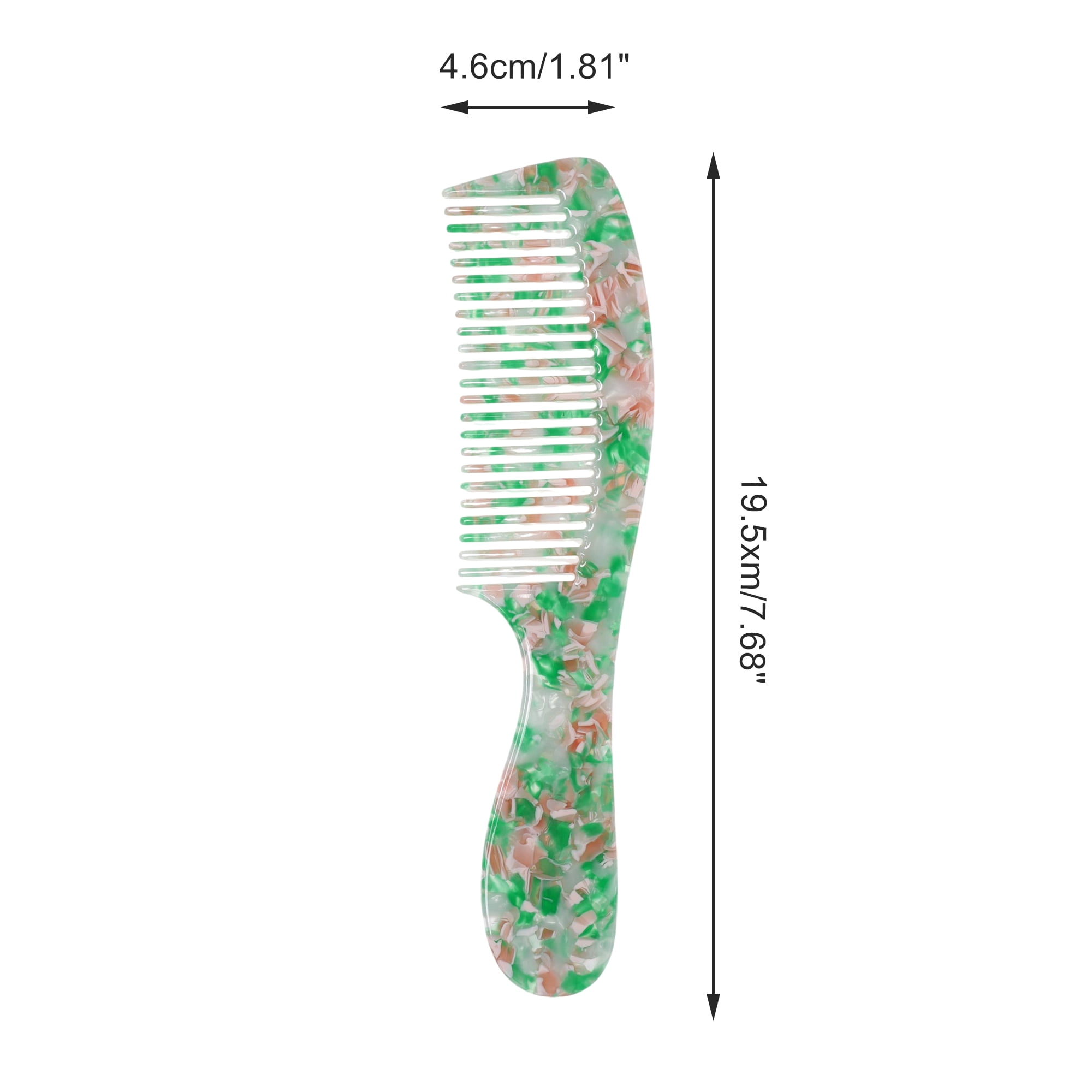 Unique Bargains 1 Pc Women Durable Hair Straightening Comb for Curly Wavy Hair Green