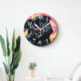 thumbnail image 4 of 14 Inch Wall Clock Battery Operated Silent Clock Decorative for Office, Kitchen, Outdoor, Living Room，Pug Dog Geometric Triangle Striped Creative, 4 of 4