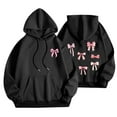 thumbnail image 2 of Xuniizn Hoodies for Women, Oversized Womens Hoodie, Fall Fashion Graphic Print Long Sleeve Sweatshirt for Women, Black Hoodie, 2 of 5