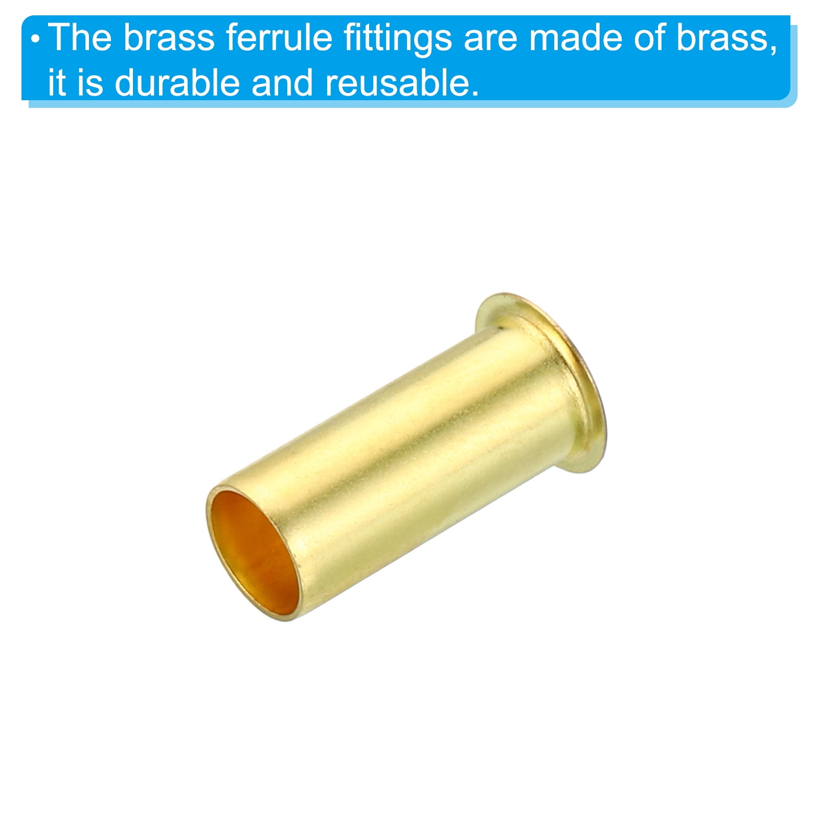 Uxcell 6mm Tube OD Brass Compression Insert Ferrules Brass Ferrule
