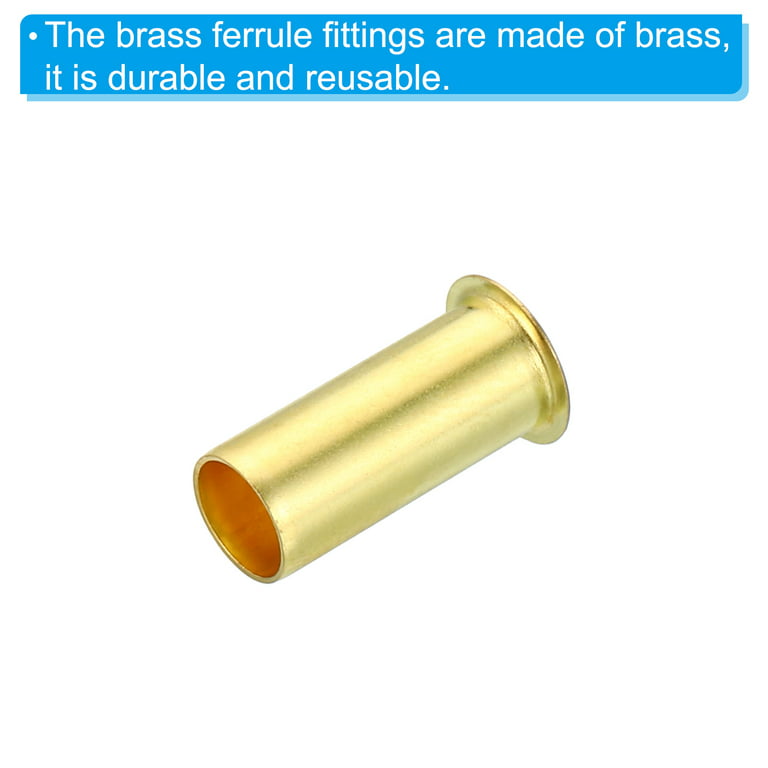 Uxcell 6mm Tube OD Brass Compression Insert Ferrules Brass Ferrule Fitting  50 Pack 