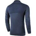 thumbnail image 3 of Iceglad Mens Slim Fit Zip Up Mock Neck Polo Sweater Casual Long Sleeve Sweater and Pullover Sweaters with Ribbing Edge, 3 of 7