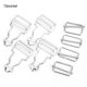 thumbnail image 1 of Juego de 10 hebillas de metal ajustables para pantalones vaqueros, ropa de niño, 2,7 cm (plateadas), 1 of 9