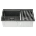 thumbnail image 4 of Ancona Évier de Cuisine Encastré 32” 60/40 à Double Bol avec Grille et Tapis Enroulable, 4 of 9