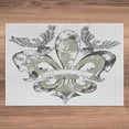 thumbnail image 3 of Ambesonne Fleur De Lis Jigsaw Puzzle, Eagle Emblem Victorian, Heirloom-Quality Fun Activity for Family Durable Cardboard, 1000 pcs, Tan White, 3 of 5