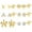 Gold E, variant on White Gold Plated Cute Earrings,4 Pairs Six Claw Blue Zirconia Earring Classroom Valentines Gifts