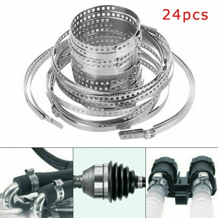 

24pcs Car CV Boot Clamp Adjustable Stainless Steel Drive Shaft Axle Joint Clip