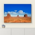 thumbnail image 3 of wall26 Canvas Print Wall Art Orange &amp; Red Buttes of Monument Valley, Utah Nature Wilderness Photography Realism Rustic Landscape Colorful Multicolor for Living Room, Bedroom, Office - 16&quot;x24, 3 of 5