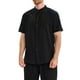 thumbnail image 2 of pstuiky Camisas de vestir de manga corta para hombre, Camisa informal de manga corta con cuello alto, cómoda y lisa para hombre camisas casuales para hombre m, 2 of 3