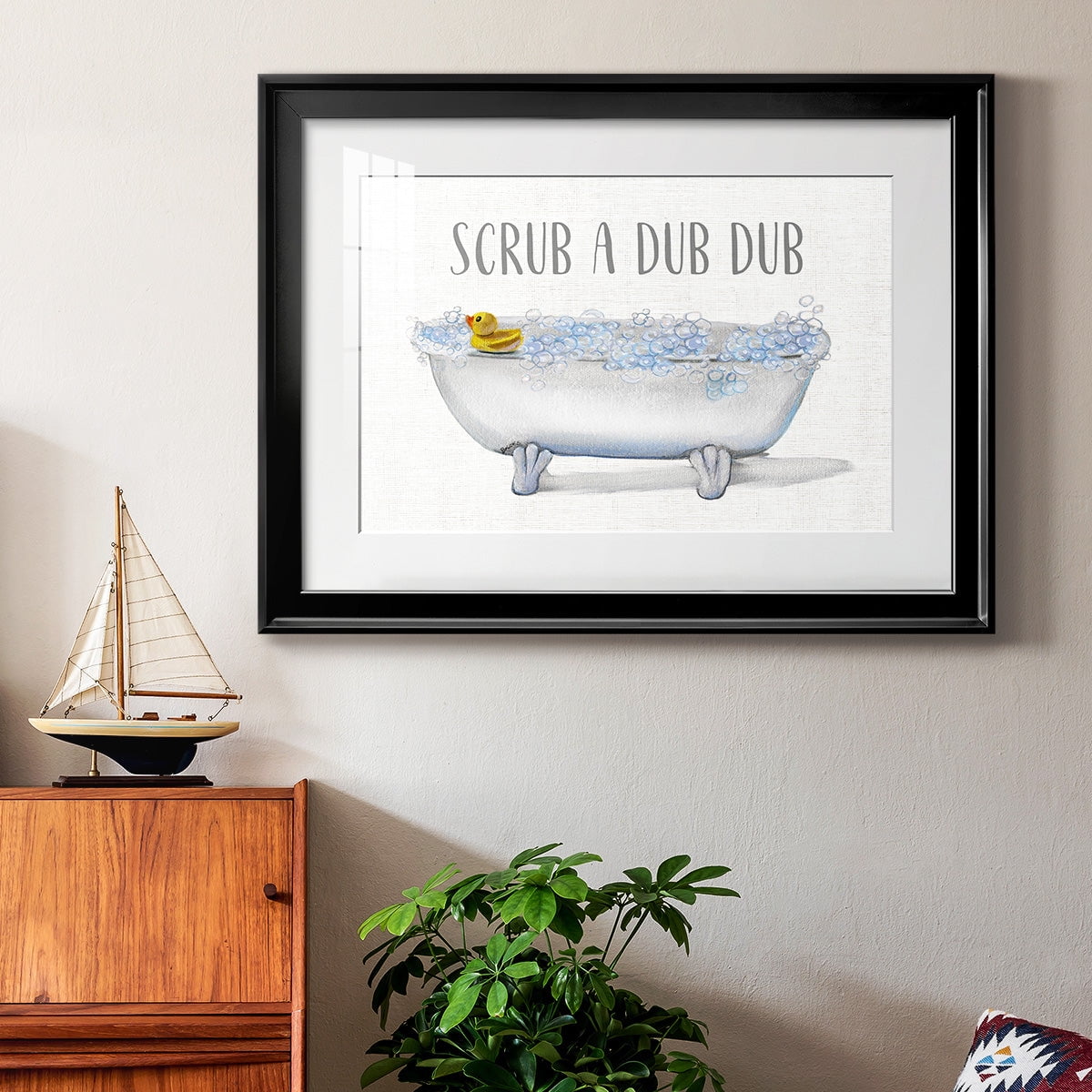 Scrub A Dub Premium Framed Print - Ready to Hang