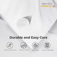 thumbnail image 4 of COOKEY Pillow Cases Queen Size Set of 2, Rayon Derived from Bamboo Pillowcases, Breathable & Cooling Pillow Covers with Envelope Closure, White, 20*30inches, 4 of 8