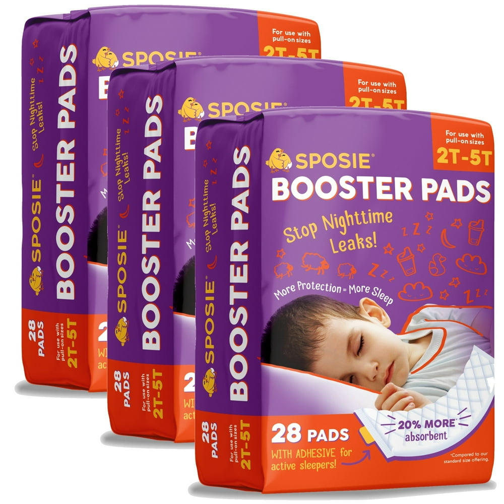 Sposie Overnight Diaper Booster Pads with Adhesive for Pullon Diapers