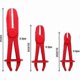 thumbnail image 2 of 6-Piece Hose Pliers Set, Tool for Brake and Fuel Lines, Includes 155mm, 185mm, 250mm Red Pliers for Clamps and Hoses, 2 of 5