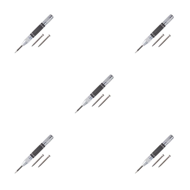 Scienceny Automatic Center Pin Punch Positioning Locating Marker Marking Woodworking Carpenter Window Spring Breaker Drill Tool Loaded Type2