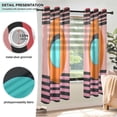 thumbnail image 3 of Yayeee Window Curtains Light Filtering 63"x52" Grommet Panel Pair Home Living Room Decor, Orange Circle, 3 of 7
