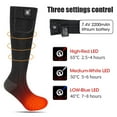 thumbnail image 5 of Savior Heat Carbon Fiber Heated Warm Socks Unisex 7.4V 2200 mAh Rechargeable Heating Socks S-XL, 5 of 9