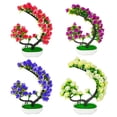 thumbnail image 3 of Joernso Artificial Rose Flower Tree Plant Potted Bonsai Garden Party Table Decoration, 3 of 6