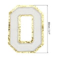thumbnail image 2 of Chenille Letters O Patches 4-1/2 Inch Iron on Letters O Patches Golden Glitter for Clothing, Pack of 3(White), 2 of 6