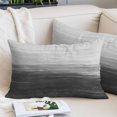 thumbnail image 2 of Grey Ombre Pillow Covers 12"x20", Modern Abstract Art Ocean Oil Painting Soft Brushed Microfiber Breathable Throw Pillow Covers, Decorative Pillowcase with Zipper for Couch Sofa Bedroom Living Room, 2 of 9