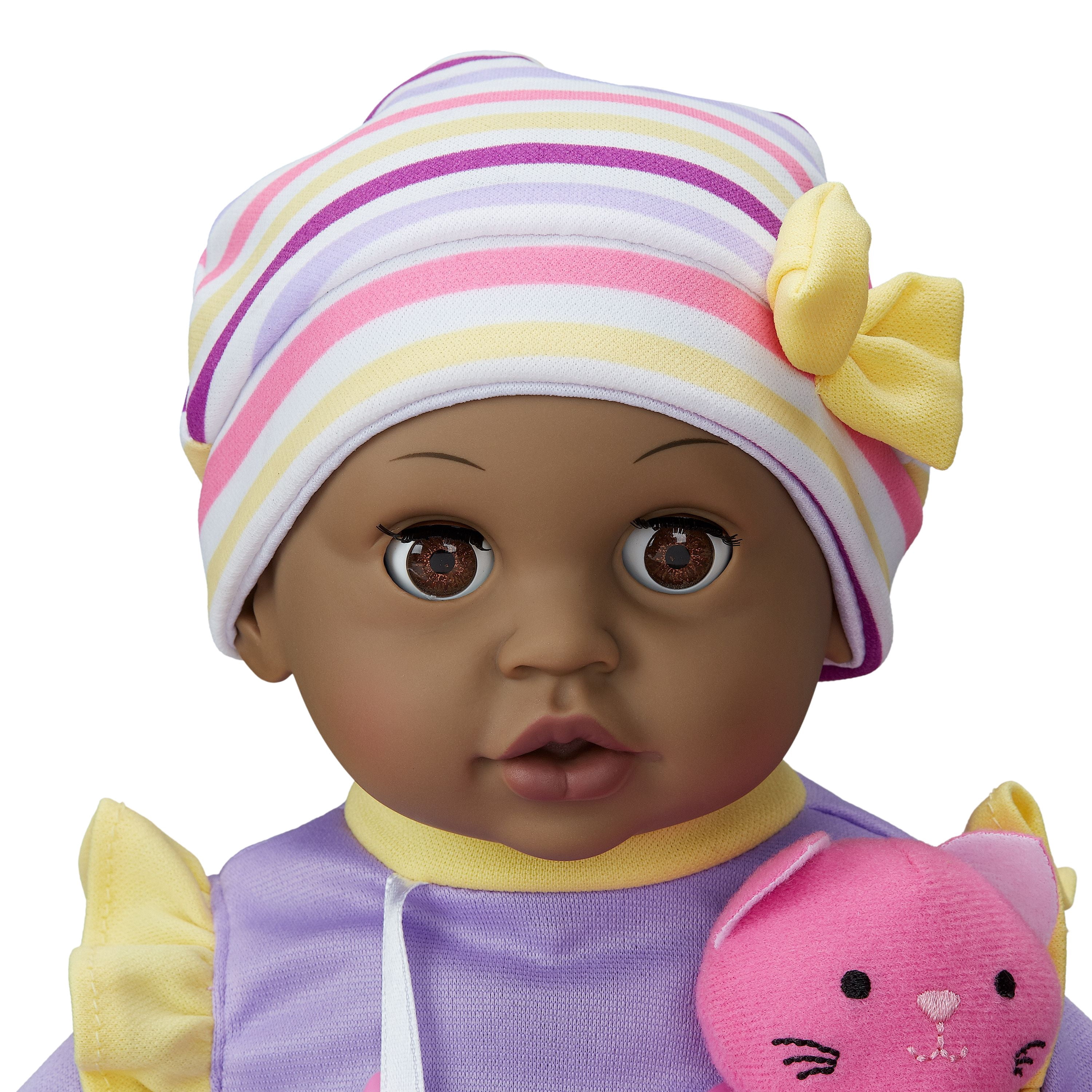 My Sweet Love Baby Maggie 14\" Doll, African American, 4 Pieces
