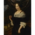 thumbnail image 2 of Johannes Vollevens 20x24 Black Ornate Framed Double Matted Museum Art Print Titled: Portrait of a Lady, 2 of 5