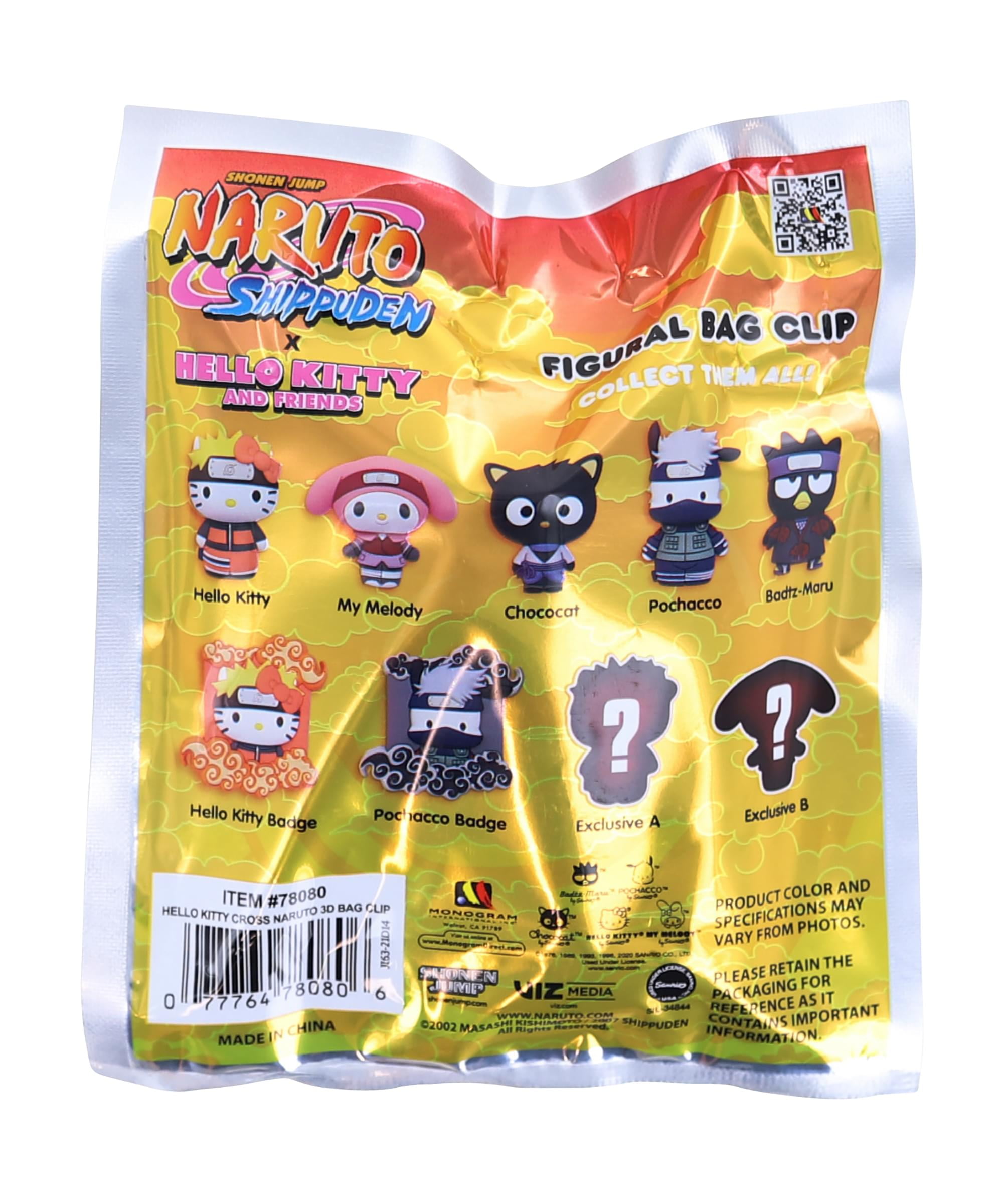 HELLO KITTY X NARUTO 3D BAGCLIP by Monogram