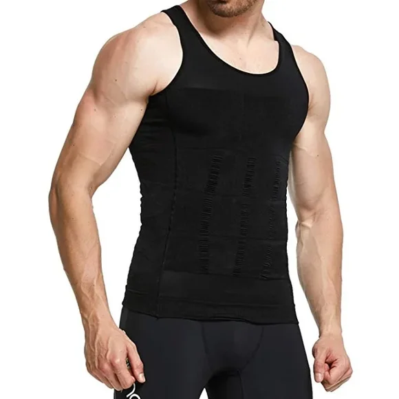 Slimming Vest Men's Slimming Underwear Body Shaper Waist Cincher Corset Men Shaper Vest Body Slimming Tummy Belly Body Shapewear black XL