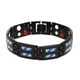thumbnail image 2 of Titanium Magnet Stone Bracelet Advanced Therapy Blue Carbon Fibre Adjustable Length With Sizing Tool, 2 of 5