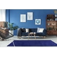 thumbnail image 2 of Ladole Rugs Solid Color Shaggy Meknes Durable Beautiful Turkish Indoor Area Rug Carpet in Navy Blue, 7x10 (6'5" x 9'5" , 200cm x 290cm), 2 of 5