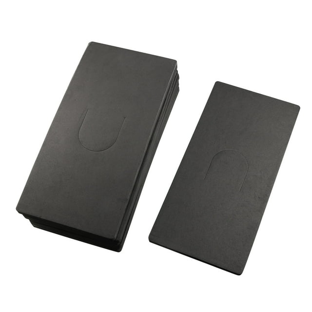 Unique Bargains 10 Pcs Tapis de Remplacement en Mousse Adhésive pour Ponceuse Rectangulaire Noir