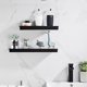 thumbnail image 2 of Estante flotante para pared, organizador de espacio de aluminio, estantes de almacenamiento para baño, soporte para colgar cosméticos, estante de almacenamiento, 60 cm, negro, 2 of 5