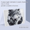 thumbnail image 4 of Dailycode Light Switch Plate Covers 3 Gang Wall Plate Plastics Outlet Covers for Kitchen Home Office Decor Black White Wolf Face, 4 of 8