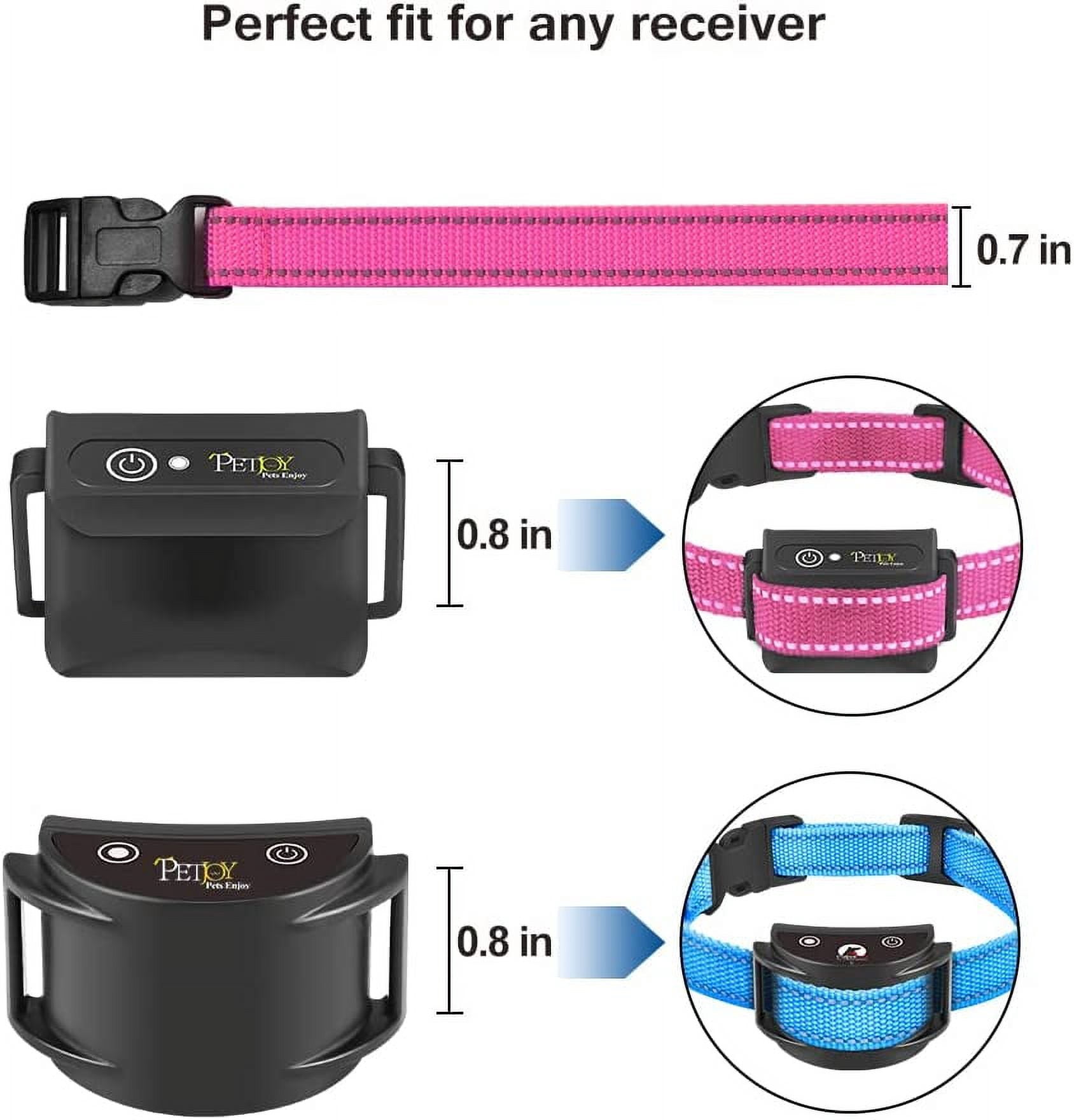 Paipaitek Shock Collar Replacement Strap, Reflective Adjustable Dog Replacement Collars Fits Most of Pet Fence and Bark Collars Receivers - Durable & Adjustable -2 Pack