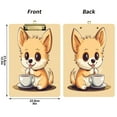 thumbnail image 3 of Acrylic Writing Tablet,Cartoon Cute Dog Drink Coffee12.5"×9"Rectangular One-sided Printed Clear Acrylic Writing Tablet., 3 of 8