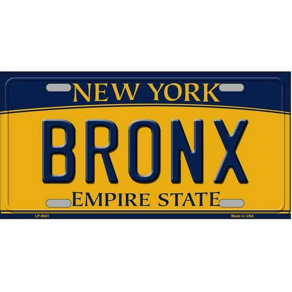 Bronx New York Novelty Metal License Plate Tag LP-8941