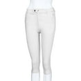 thumbnail image 4 of Generic Women's Mid Rise Solid Color Button Zipper Dressy Business Capri Pants,, 4 of 7
