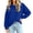 Blue#70823HH, variant on Hearthz Oversized Crewneck Sweatshirt Women Solid Color Drop Shoulder Long Sleeve Pullover Sweaters for Women Fall Winter Athletic Workout Women Sweatshirts White S