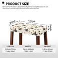 thumbnail image 6 of Xoenoiee Rooster Chicken Flower Print Bar Stool Covers Rectangle Stretch Barstool Seat Covers Bar Stool Chair Cover Rectangle Removable Bench Seat Protector, 2 Pack, 6 of 6