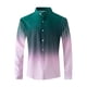 thumbnail image 4 of Blusa y camisa de manga larga con cuello alto para hombre, estilo informal, a rayas, con cuello alto, tipo cárdigan, camisa con botones, blusa de poliéster para hombre, 4 of 9