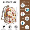 thumbnail image 5 of Backpack with Vintage Mushroom Graphics, Water-Resistant Fabric and Large Capacity, 5 of 5