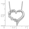 thumbnail image 3 of FJC Finejewelers Sterling Silver Cubic Zirconia Heart Journey Necklace, 3 of 5