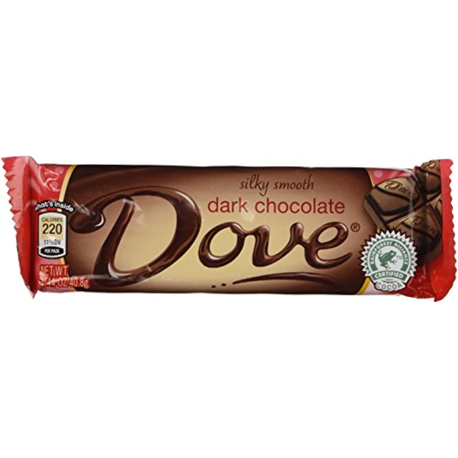 Dove dark chocolate bars silky smooth 18 count of 1 44 oz bars