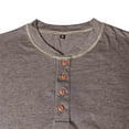 thumbnail image 7 of Letdown Men's Henley_Shirts Long Sleeve Four Button T-Shirt Casual Stylish Cotton Pullover Shirt Fall Winter Classic Inner Tops (Grey,XXXL), 7 of 7