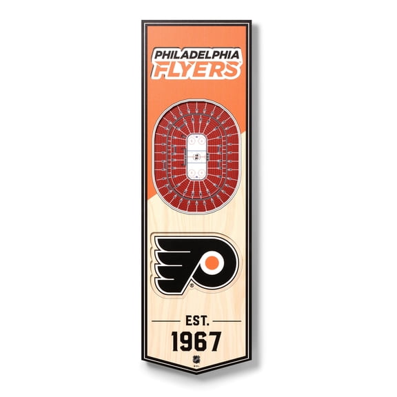 Flyers 6'' x 19'' 3D StadiumView Banner