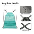 thumbnail image 6 of Bingfone Teal Turquoise Drawstrings Backpacks Bags For Men Women Gym Drawstrings Bag, 6 of 9