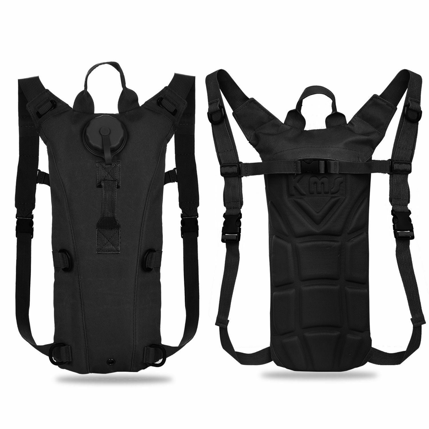 ARMY PATROL HYDRATION BACKPACK WATER BLADDER MOLLE WEBBING AIRSOFT HIKING BLACK 