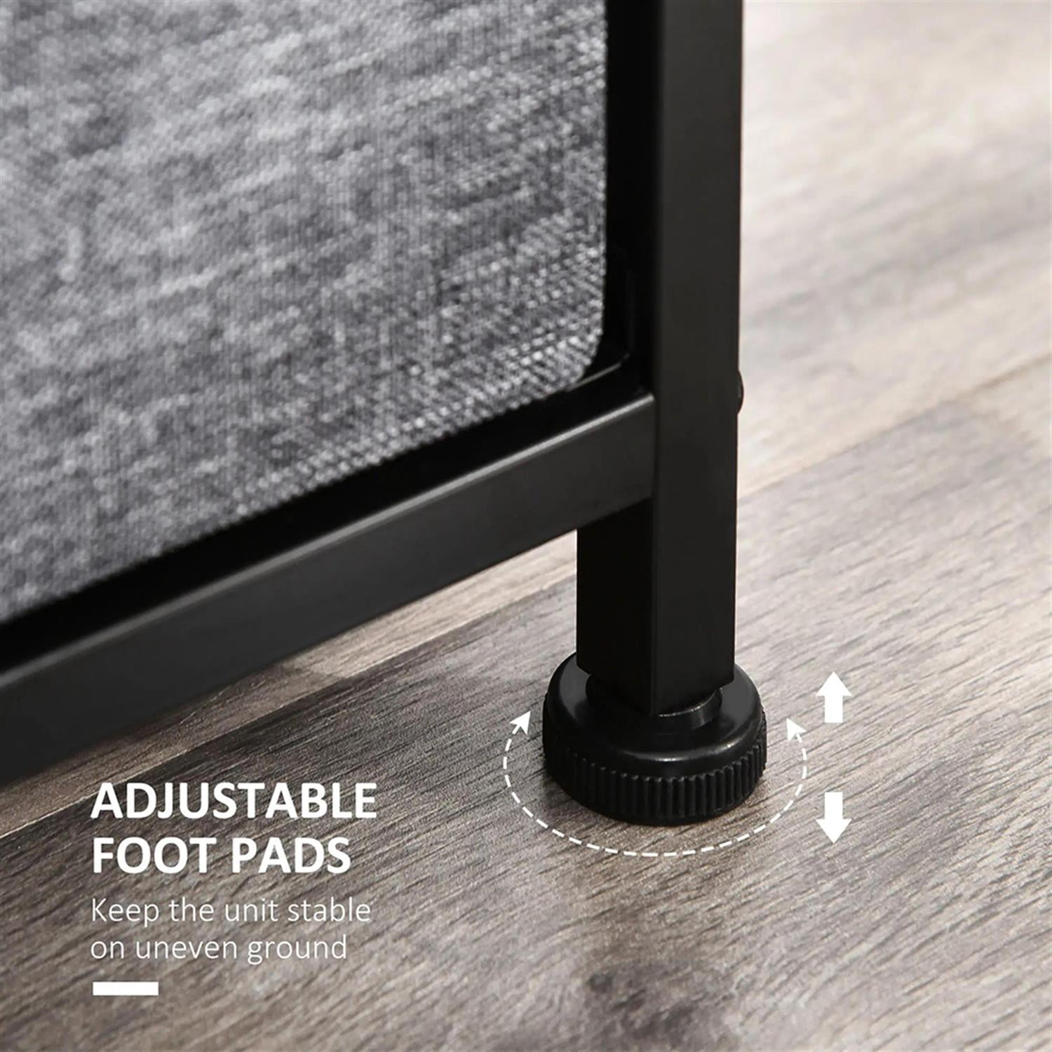 Demi Bonn Kitchen Floor Storage Cabinet, Freestanding Kitchen Pantry Cabinet with Charging Station, 2 Tilt Out Cabinets, Microwave Stand, Gray