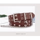 thumbnail image 4 of Cinturón de cuero con doble ojal y cadena desmontable para mujeres y hombres, cinturón vaquero estilo Punk Rock, 4 of 4