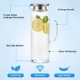 thumbnail image 3 of GPED 64 oz Glass Pitcher, Glass Water Jug with Lid and Spout, 1.8L Glass Carafe for Fridge, Thickened Borosilicate Iced Juice Jugs for Cold and Hot Beverage, Easy Clean Heat Resistant Jug, 3 of 7